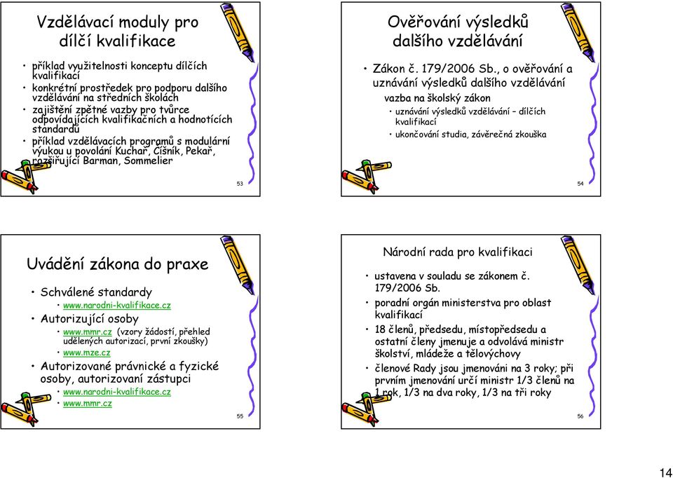 vzdělávání Zákon č. 179/2006 Sb.