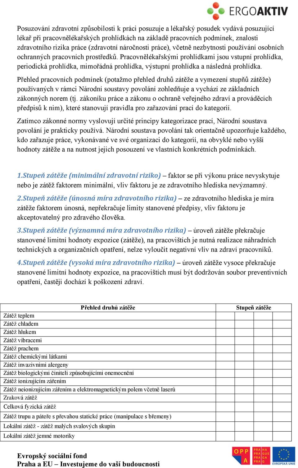 Pracovnělékařskými prohlídkami jsou vstupní prohlídka, periodická prohlídka, mimořádná prohlídka, výstupní prohlídka a následná prohlídka.