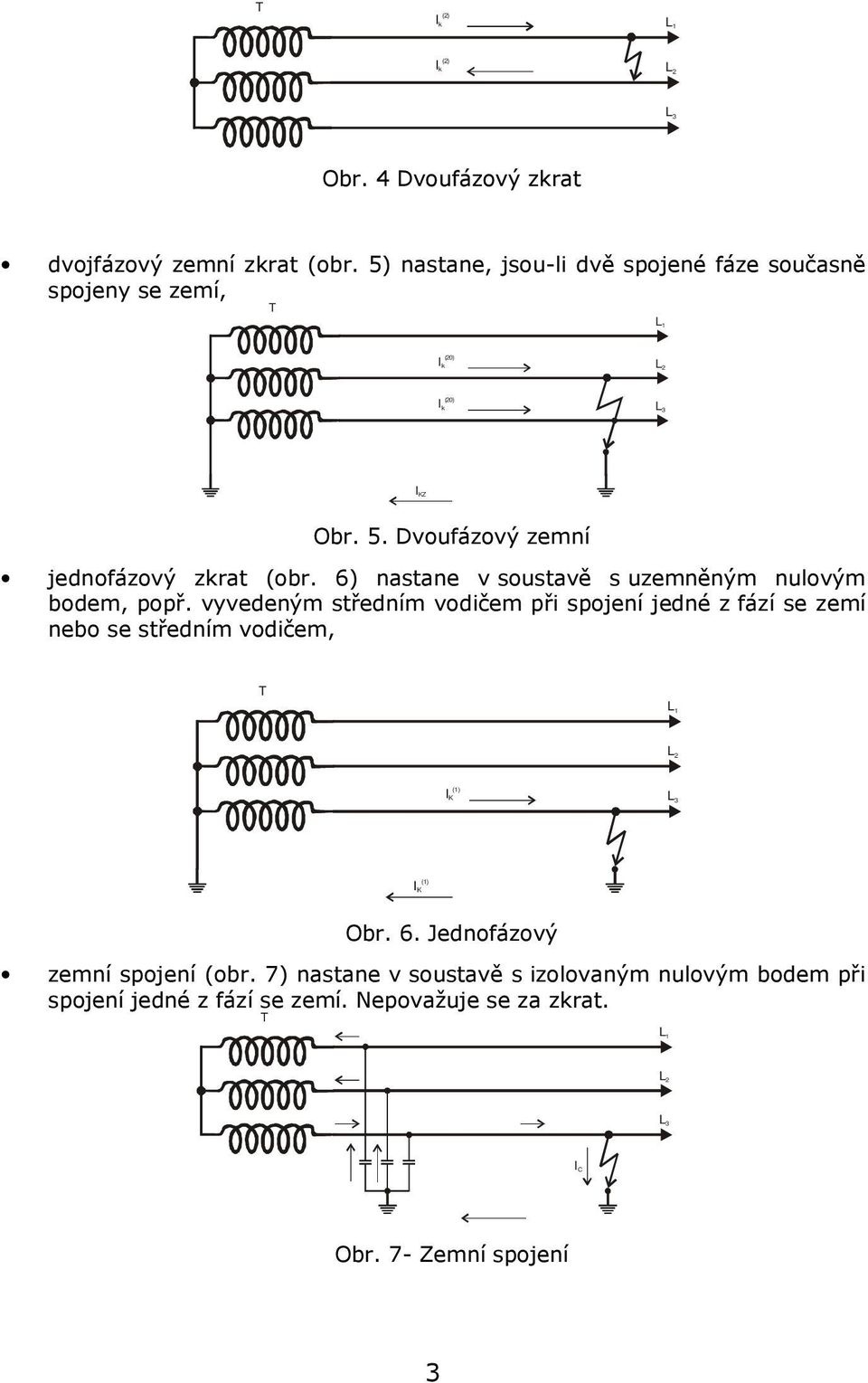 6) nastane v soustavě s uzemněným nulovým bodem, popř.