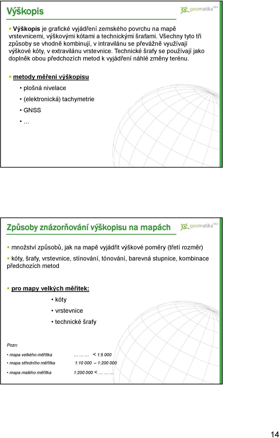 Technické šrafy se používají jako doplněk obou předchozích metod k vyjádření náhlé změny terénu.