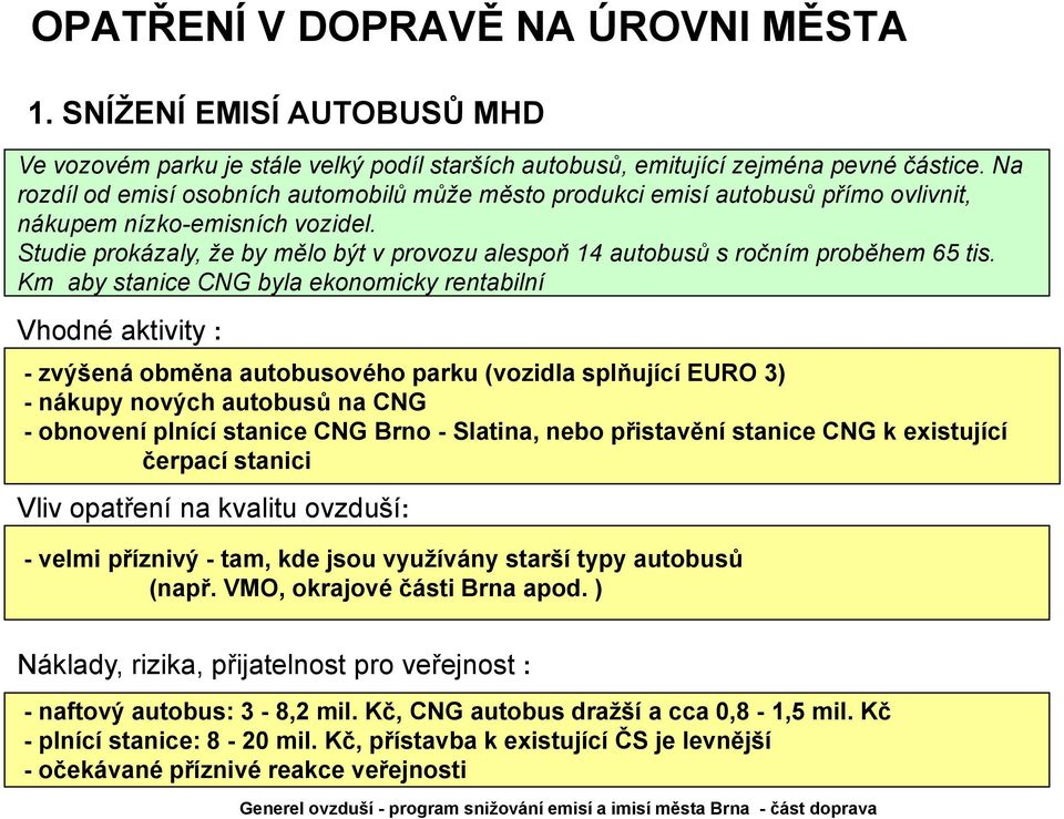 Studie prokázaly, že by mělo být v provozu alespoň 14 autobusů s ročním proběhem 65 tis.