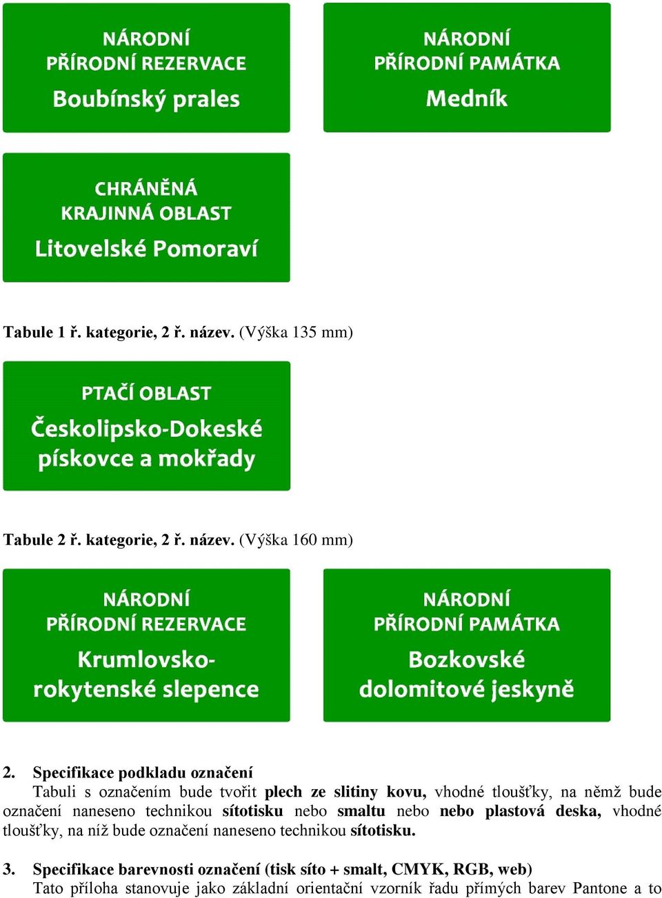 naneseno technikou sítotisku nebo smaltu nebo nebo plastová deska, vhodné tloušťky, na níž bude označení naneseno technikou