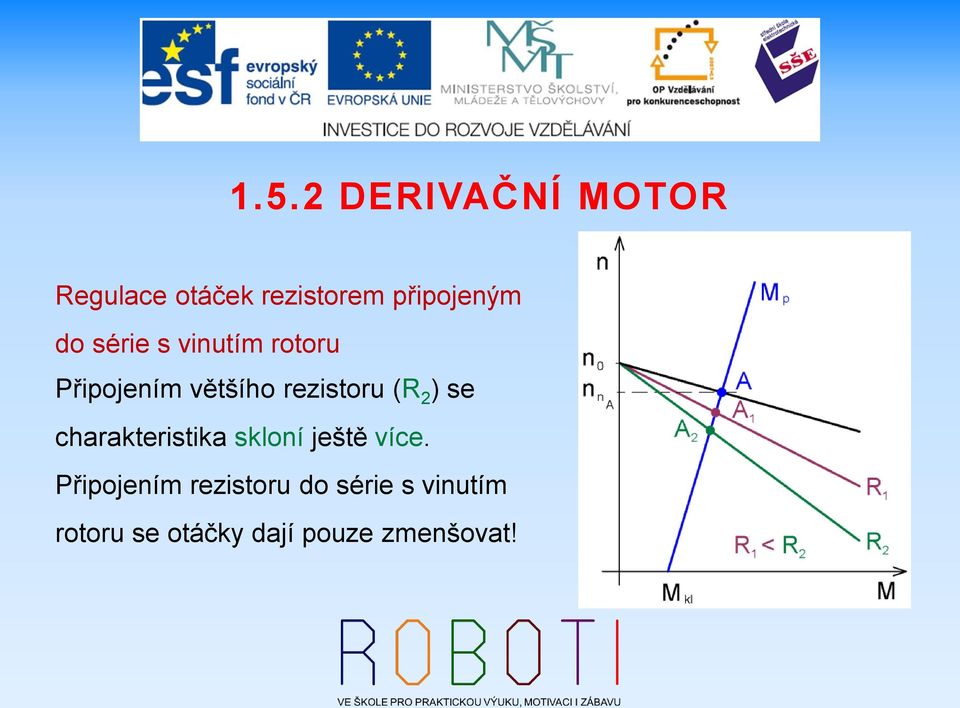 charakteristika skloní ještě více.