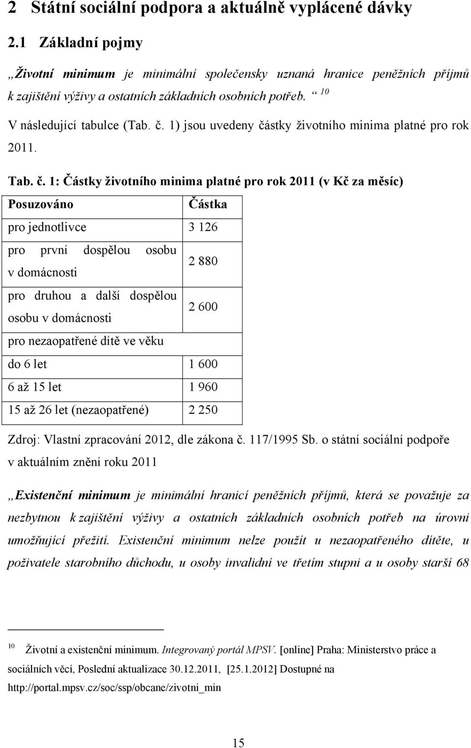 1) jsou uvedeny čá