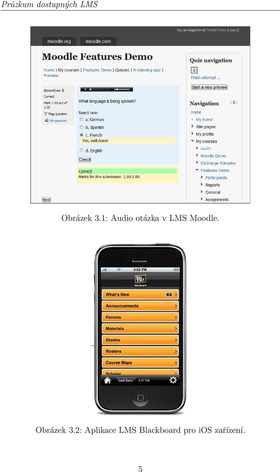 1: Audio otázka v LMS Moodle.