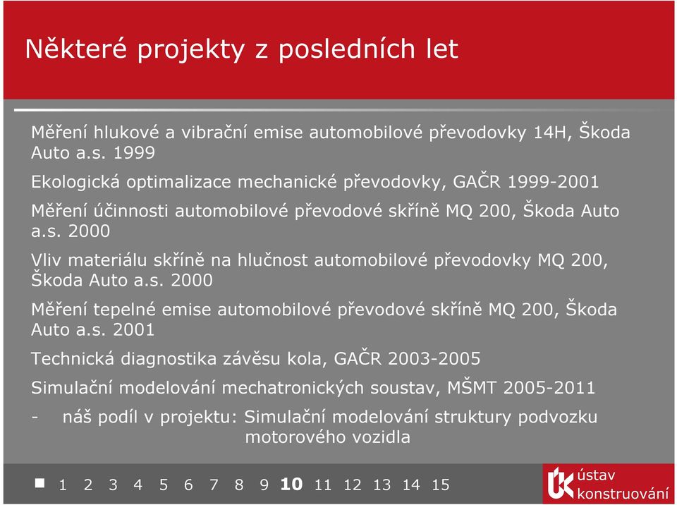 automobilové převodovky 14H, Škoda Auto a.s.