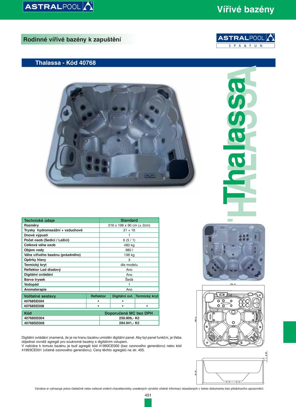 trysek Šedá Vodopád 1 Aromaterapie Volitelné sestavy Reflektor Digitální ovl. Termický kryt 40768SE004 40768SE008 Kód 40768SE004 40768SE008 Doporučená MC bez DPH 250.906,- Kč 284.