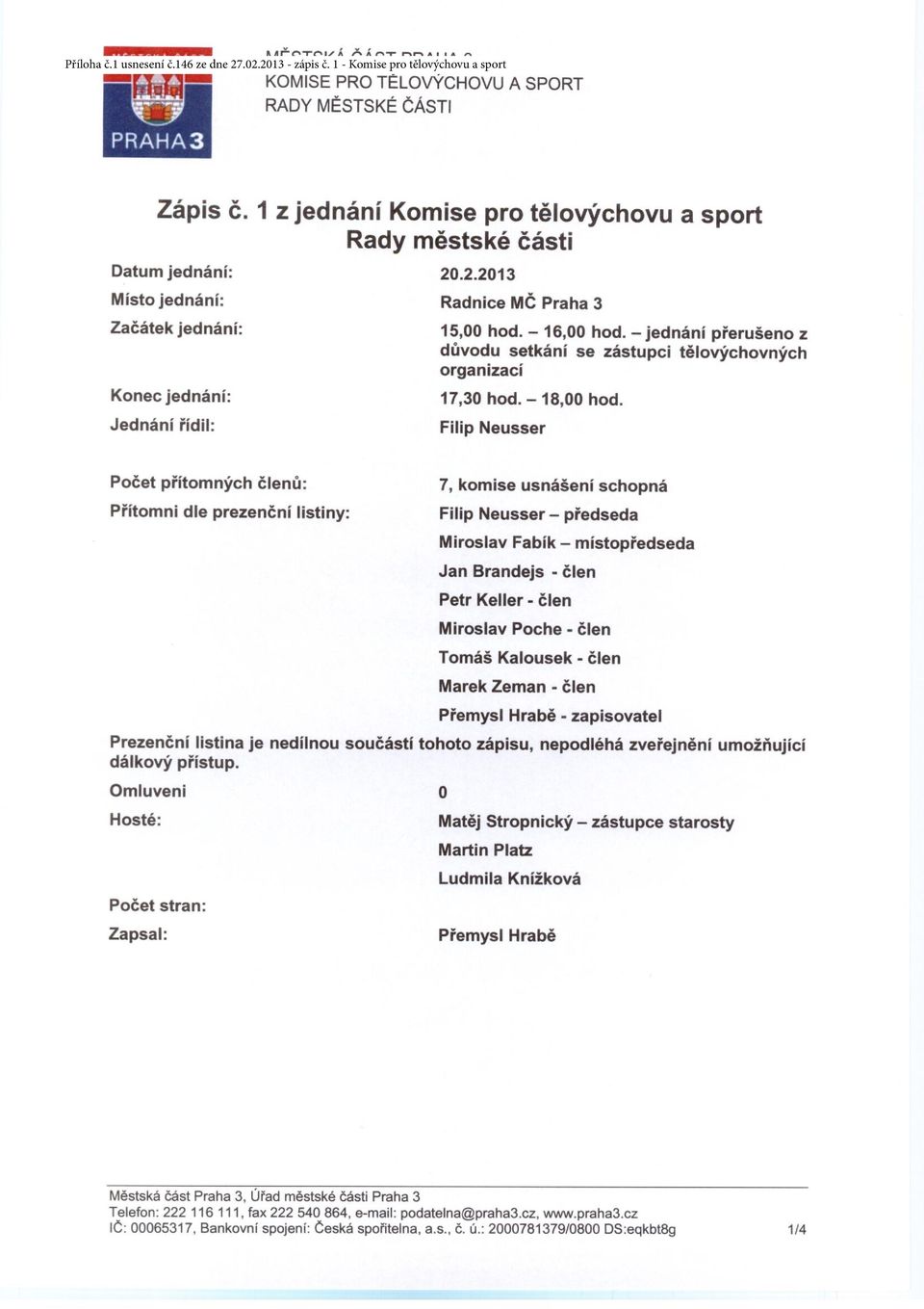 2013 - zápis č.