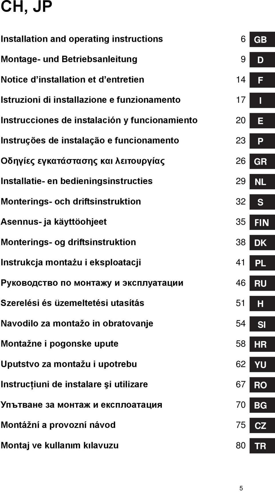 käyttöohjeet 35 FIN Monterings- og driftsinstruktion 38 Instrukcja montażu i eksploatacji 41 Руководство по монтажу и эксплуатации 46 Szerelési és üzemeltetési utasítás 51 Navodilo za montažo in