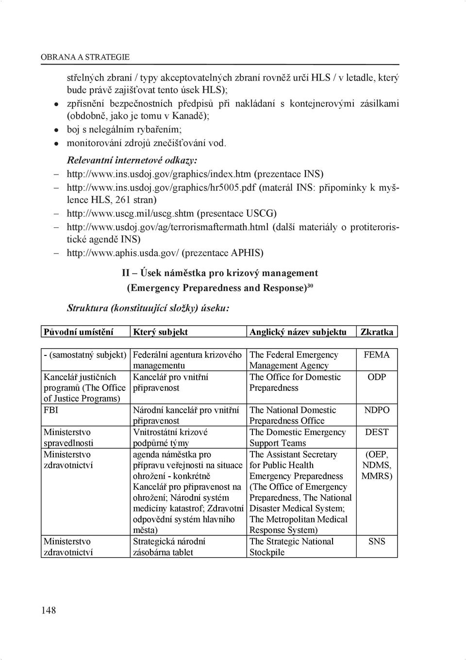 htm (prezentace INS) http://www.ins.usdoj.gov/graphics/hr5005.pdf (materál INS: připomínky k myšlence HLS, 261 stran) http://www.uscg.mil/uscg.shtm (presentace USCG) http://www.usdoj.gov/ag/terrorismaftermath.