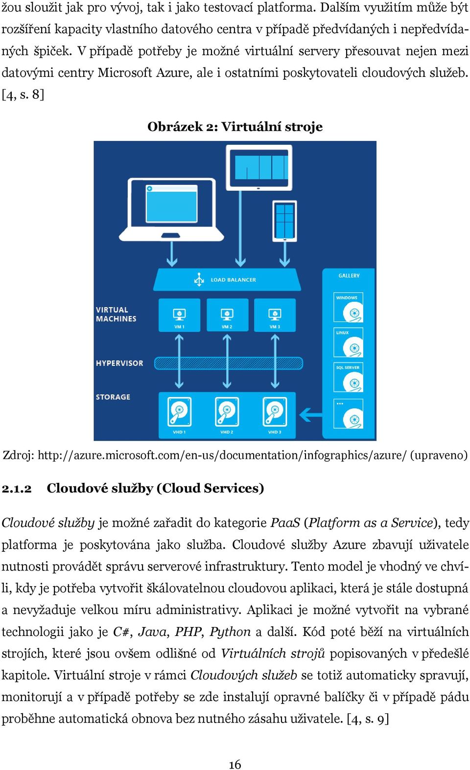 8] Obrázek 2: Virtuální stroje Zdroj: http://azure.microsoft.com/en-us/documentation/infographics/azure/ (upraveno) 2.1.