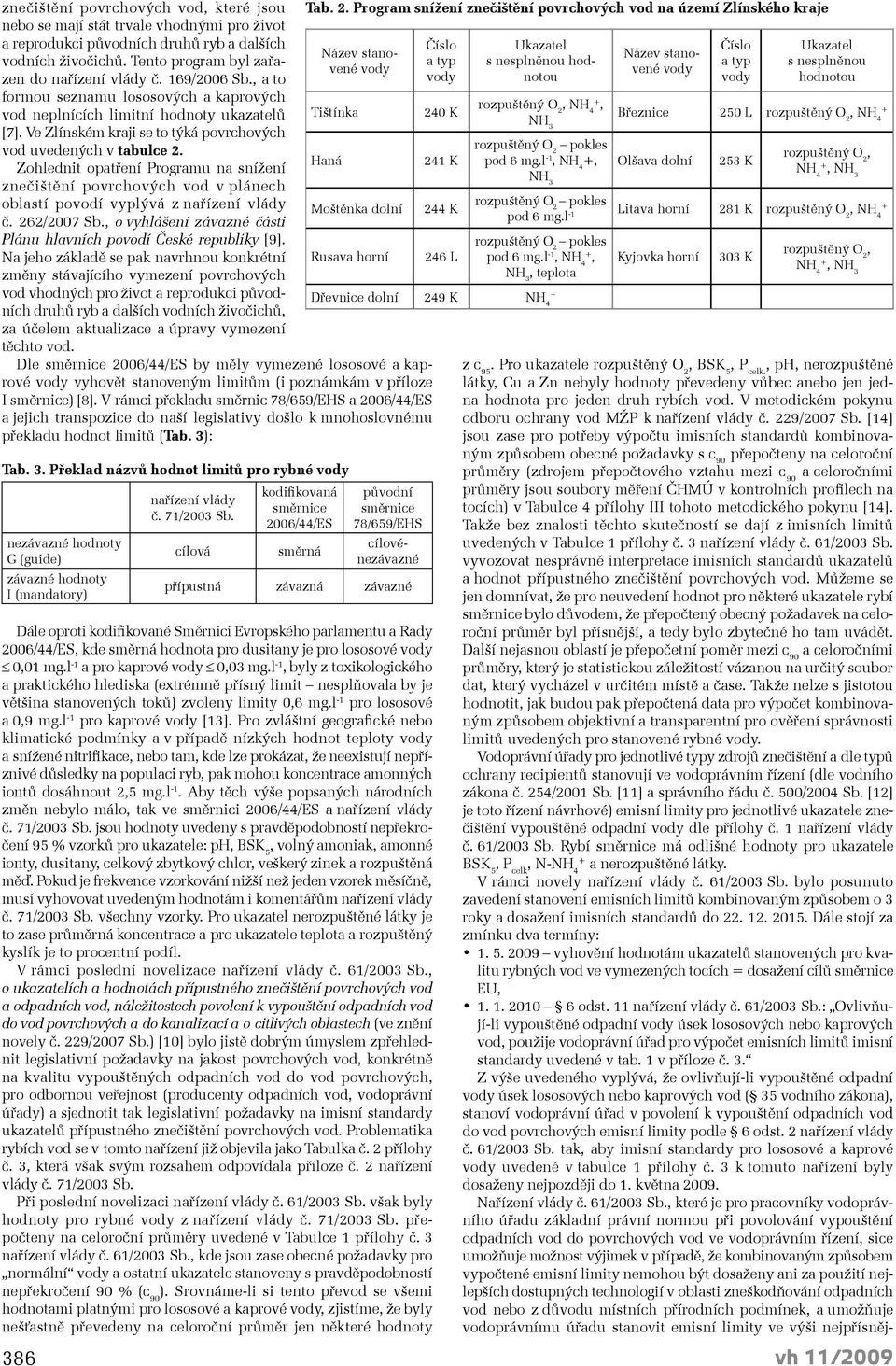 Zohlednit opatření Programu na snížení znečištění povrchových vod v plánech oblastí povodí vyplývá z nařízení vlády č. 262/2007 Sb.