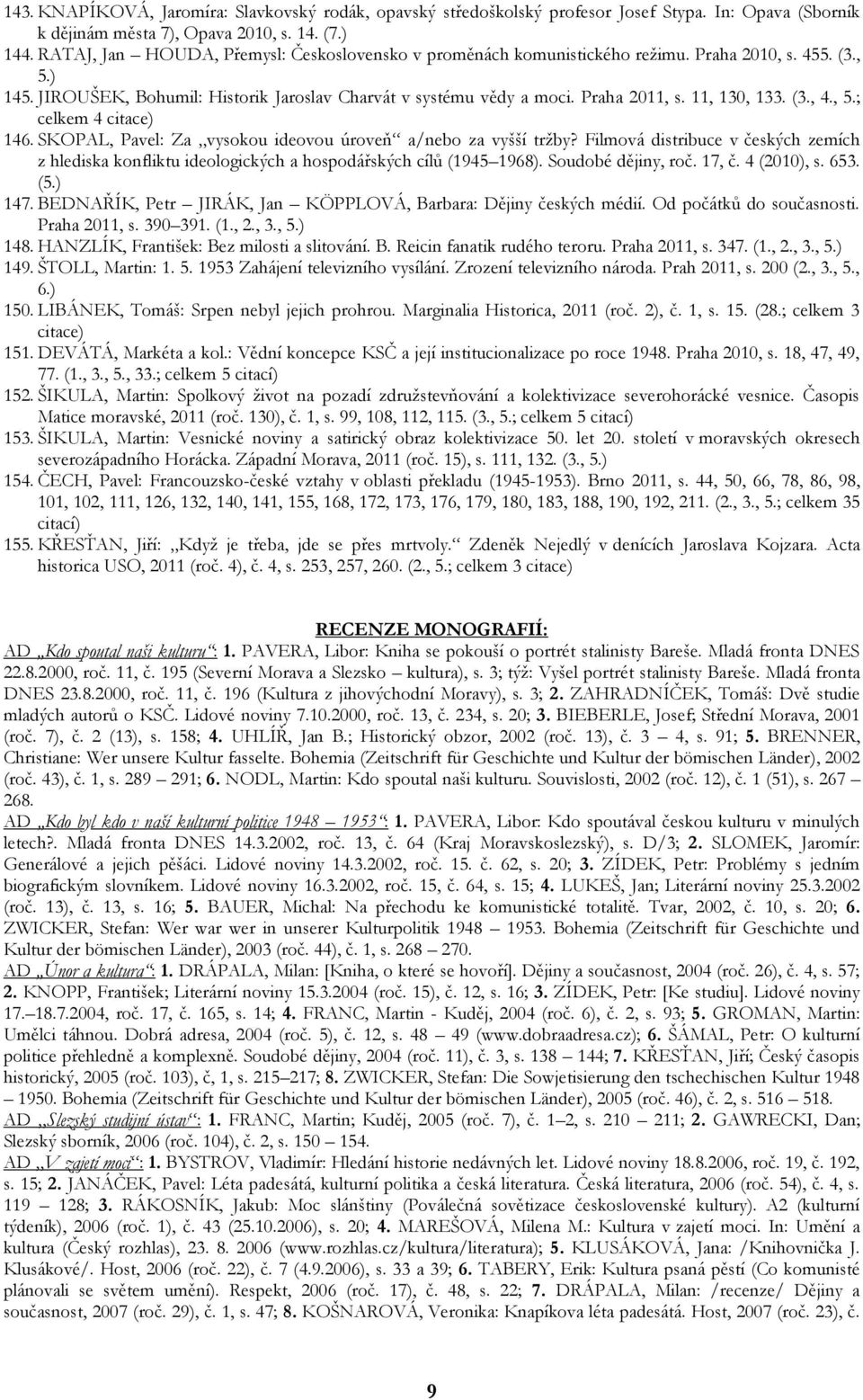 11, 130, 133. (3., 4., 5.; celkem 4 citace) 146. SKOPAL, Pavel: Za vysokou ideovou úroveň a/nebo za vyšší tržby?