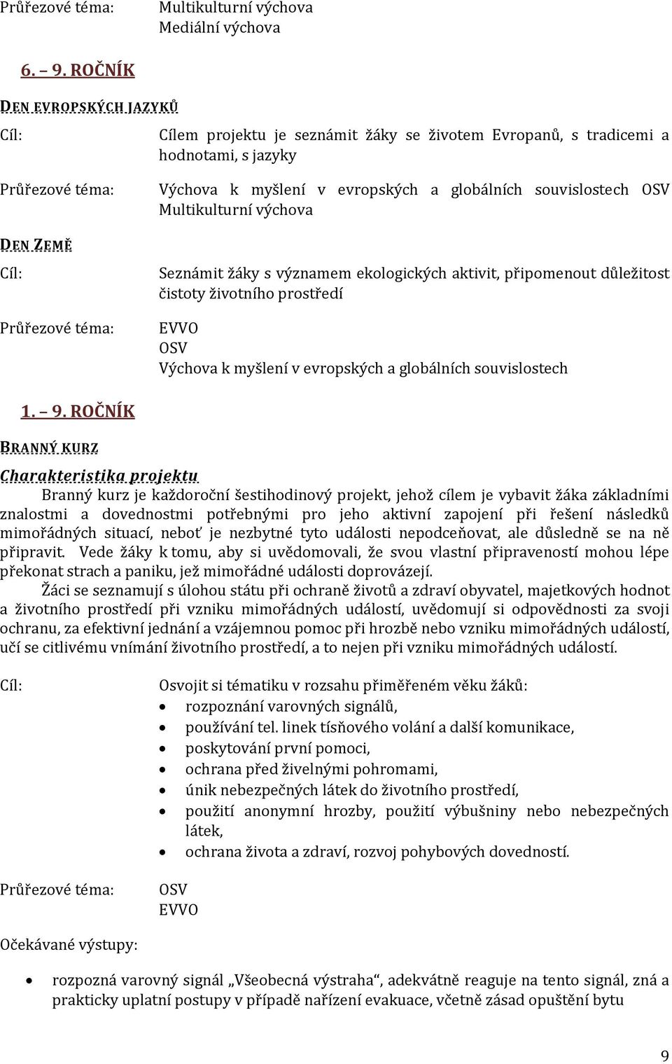 Multikulturní výchova DEN ZEMĚ Cíl: Průřezové téma: Seznámit žáky s významem ekologických aktivit, připomenout důležitost čistoty životního prostředí EVVO OSV Výchova k myšlení v evropských a