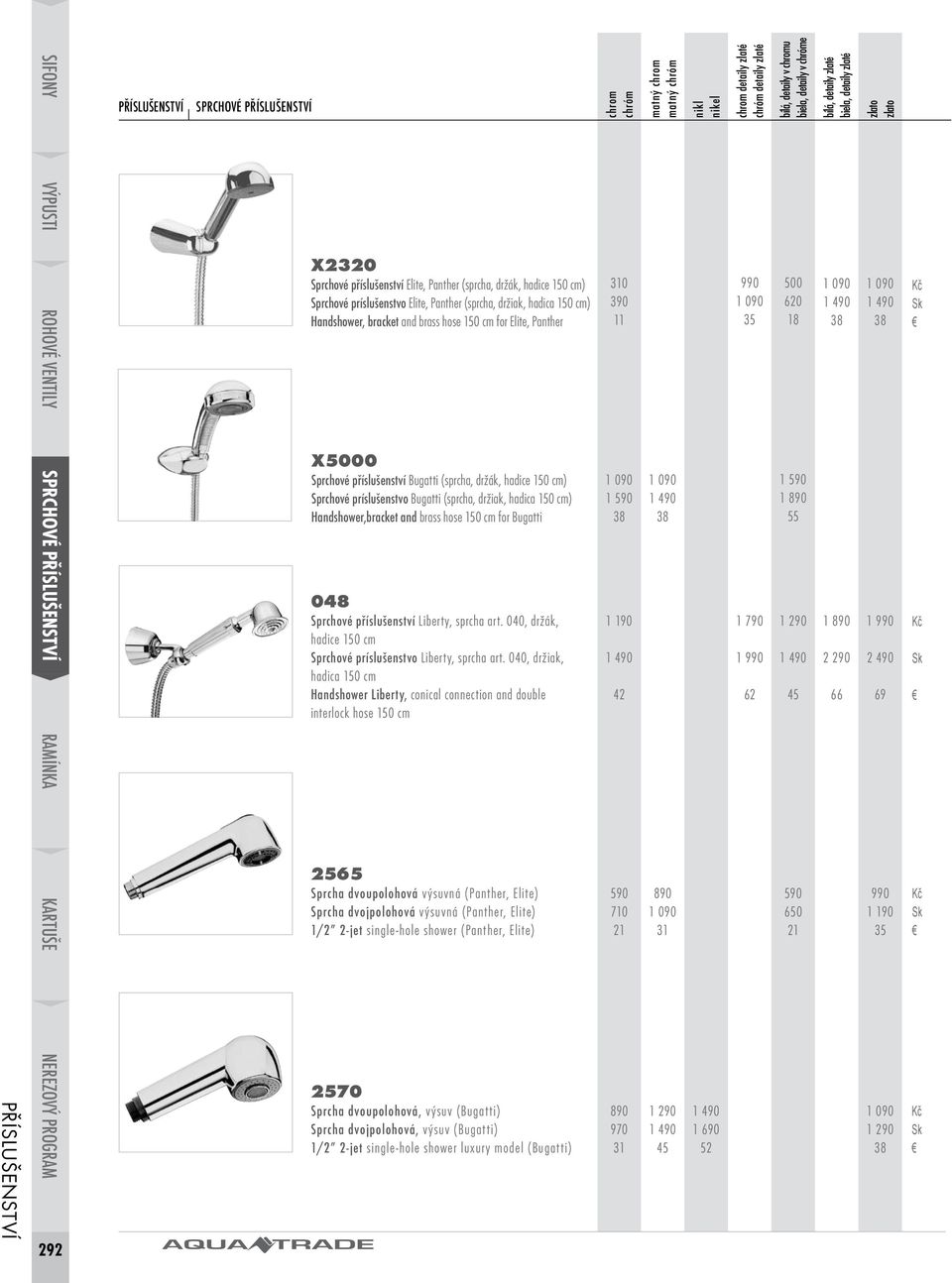 cm) Handshower,bracket and brass hose 150 cm for Bugatti 048 Sprchové Liberty, sprcha art. 040, držák, hadice 150 cm Sprchové príslušenstvo Liberty, sprcha art.