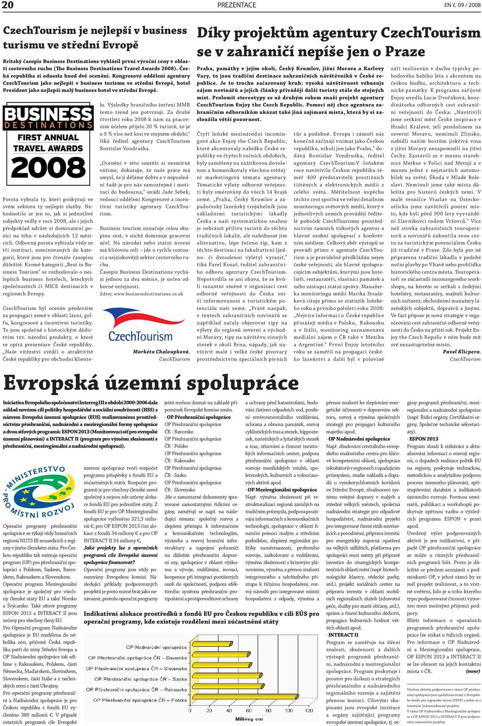 Awards 2008). Česká republika si odnesla hned dvě ocenění.