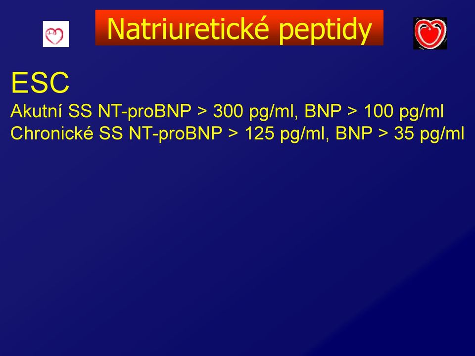 pg/ml, BNP > 100 pg/ml