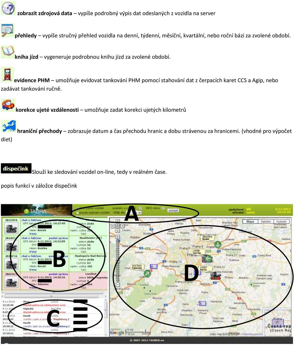 evidence PHM umožňuje evidovat tankování PHM pomocí stahování dat z čerpacích karet CCS a Agip, nebo zadávat tankování ručně.