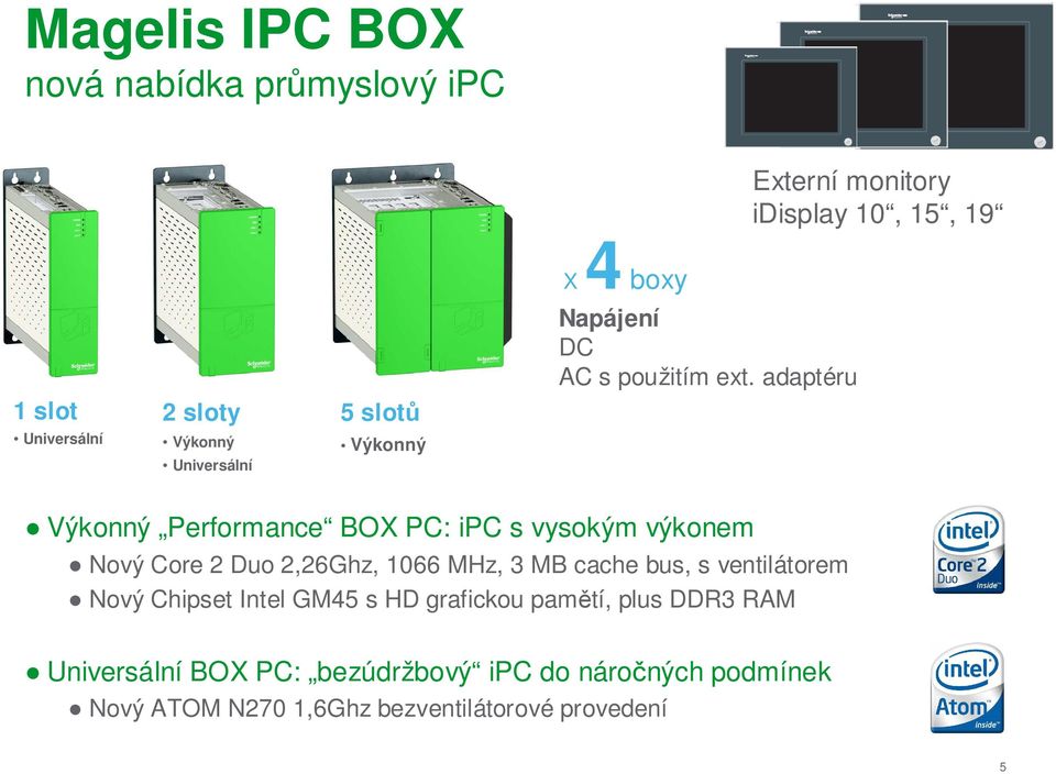 adaptéru Výkonný Performance BOX PC: ipc s vysokým výkonem Nový Core 2 Duo 2,26Ghz, 066 MHz, 3 MB cache bus, s