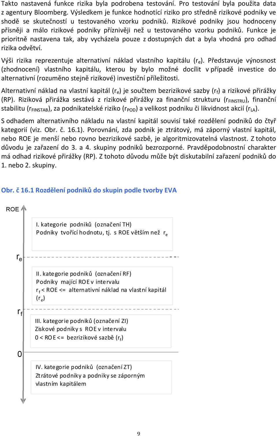 Rizikové podniky jsou hodnoceny přísněji a málo rizikové podniky příznivěji než u testovaného vzorku podniků.