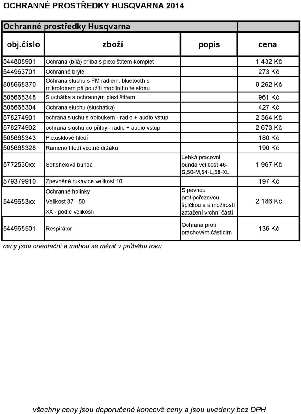 mobilního telefonu 9 262 Kč 505665348 Sluchátka s ochranným plexi štítem 961 Kč 505665304 Ochrana sluchu (sluchátka) 427 Kč 578274901 ochrana sluchu s obloukem - radio + audio vstup 2 564 Kč