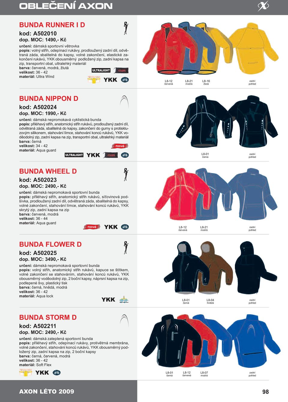 obousmìrný podložený zip, kapsa na zip, transportní obal, ultralehký materiál barva:,, žlutá velikost: 36-42 materiál: Ultra Wind L8-21 L8-16 žlutá BUNDA NIPPON D kod: A502024 dop.