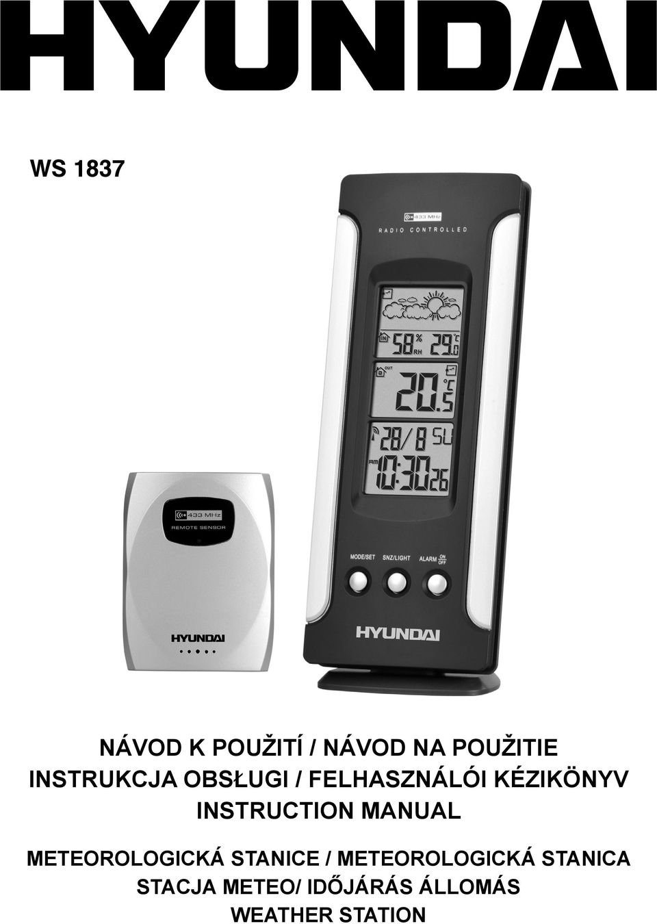 INSTRUCTION MANUAL METEOROLOGICKÁ STANICE /