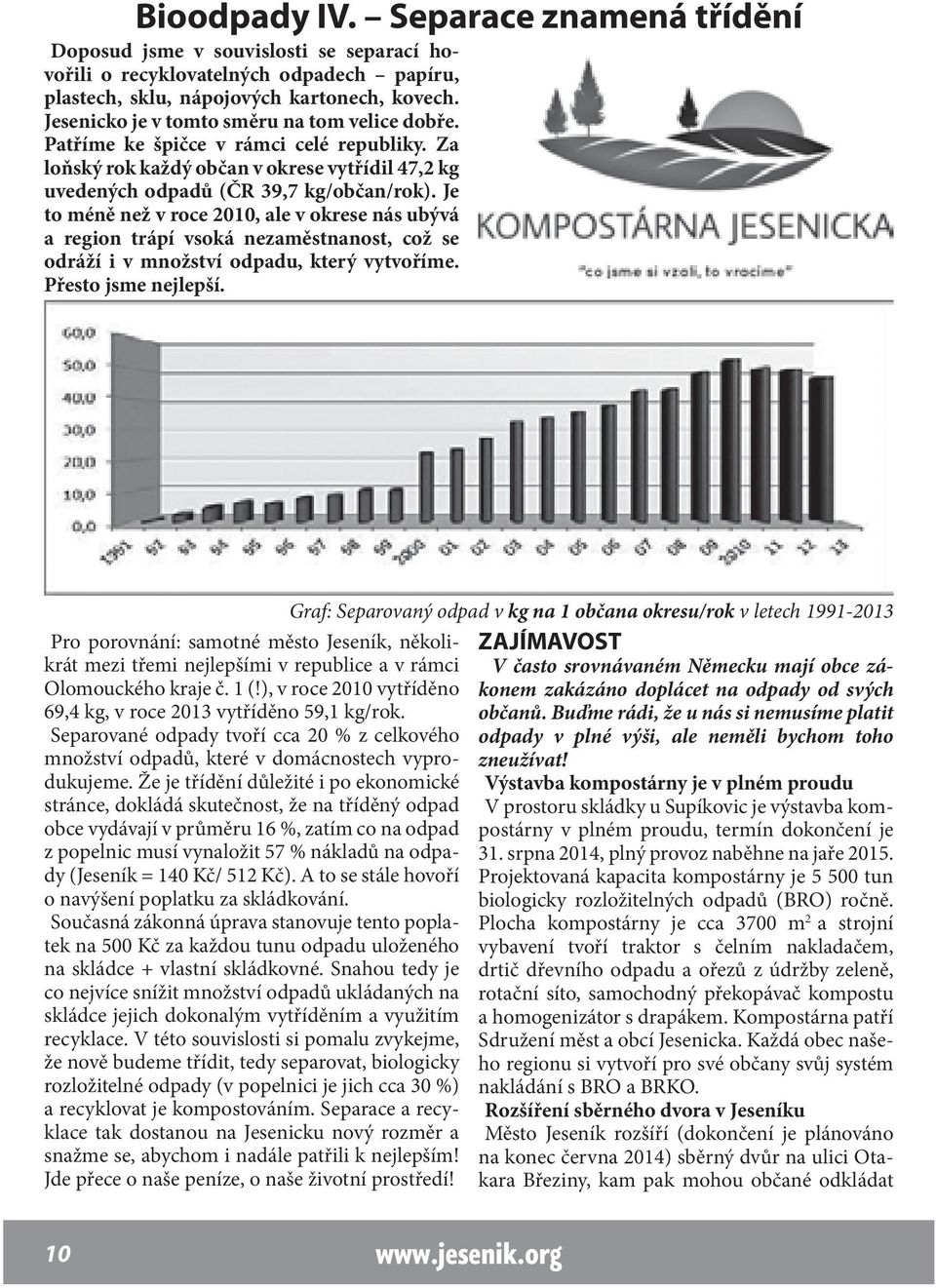 Je to méně než v roce 2010, ale v okrese nás ubývá a region trápí vsoká nezaměstnanost, což se odráží i v množství odpadu, který vytvoříme. Přesto jsme nejlepší.