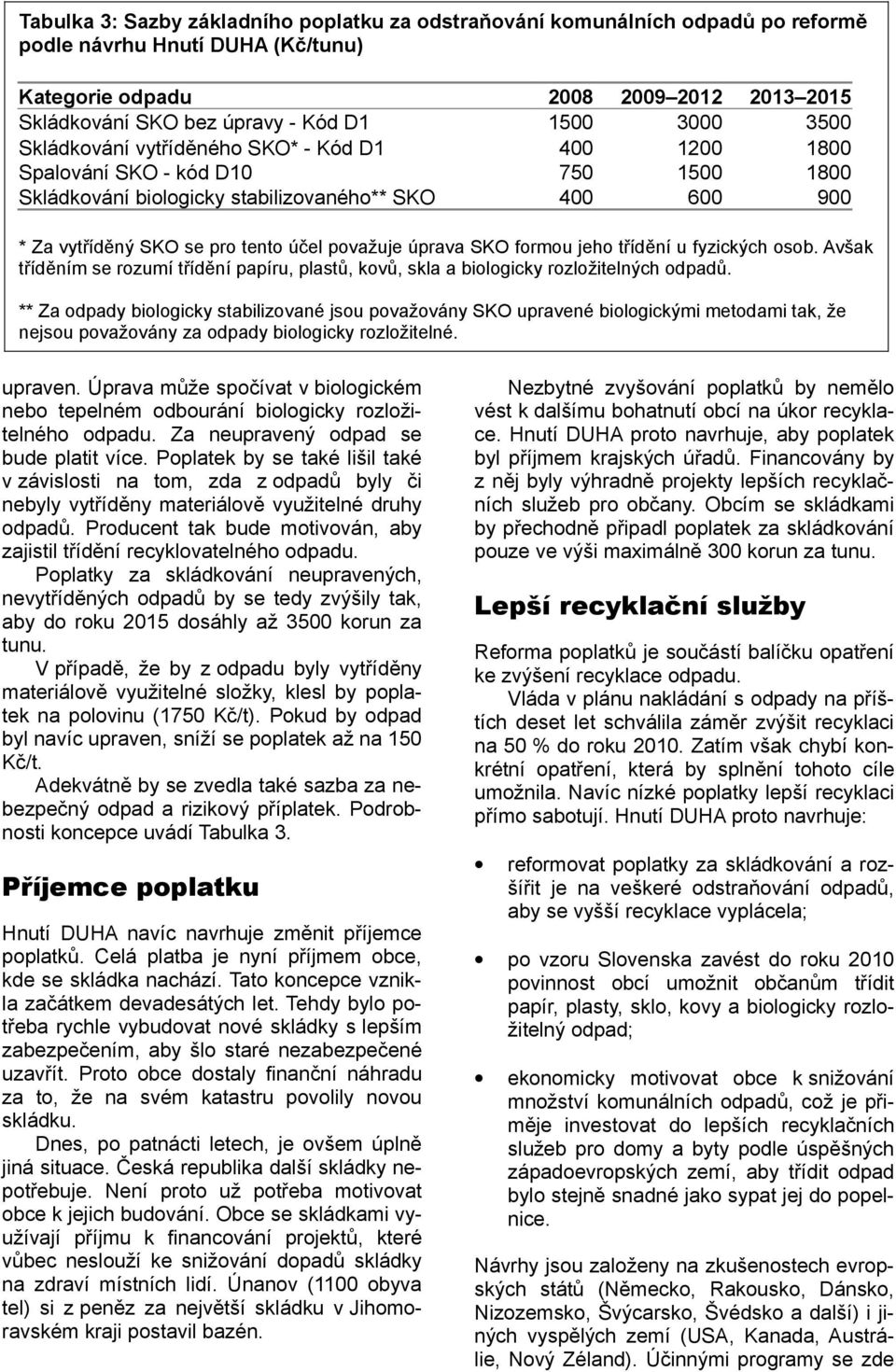 považuje úprava SKO formou jeho třídění u fyzických osob. Avšak tříděním se rozumí třídění papíru, plastů, kovů, skla a biologicky rozložitelných odpadů.