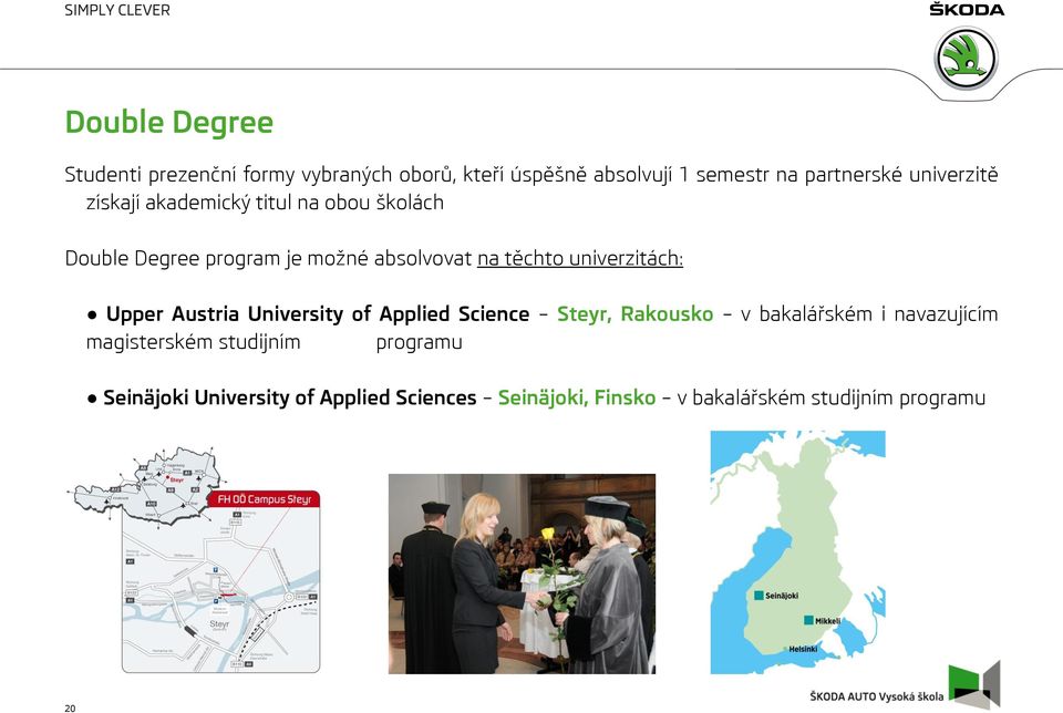 univerzitách: Upper Austria University of Applied Science Steyr, Rakousko v bakalářském i navazujícím