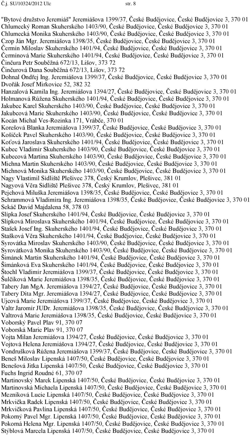 Skuherského 1403/90, České Budějovice, České Budějovice 3, 370 01 Czop Ján Mgr.