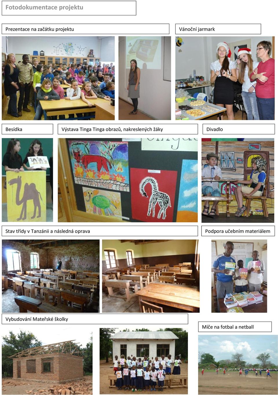 nakreslených žáky Divadlo Stav třídy v Tanzánii a následná