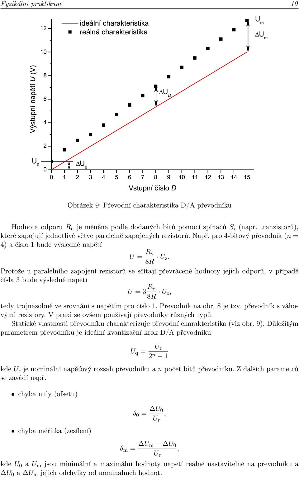 pro 4-bitový převodník (n = 4) a číslo 1 bude výsledné napětí U = R v 8R U z.