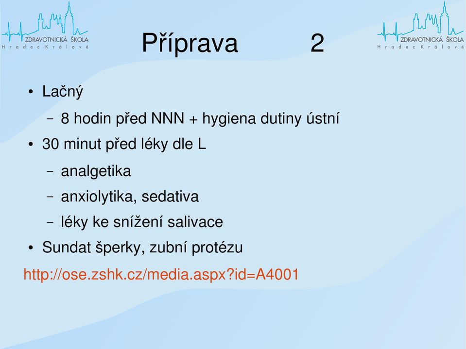 anxiolytika, sedativa léky ke snížení salivace