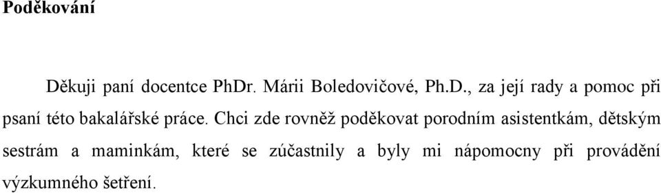 . Márii Boledovičové, Ph.D.
