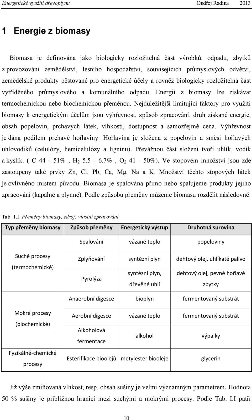 Nejdůležitější limitující faktory pro využití biomasy k energetickým účelům jsou výhřevnost, způsob zpracování, druh získané energie, obsah popelovin, prchavých látek, vlhkosti, dostupnost a