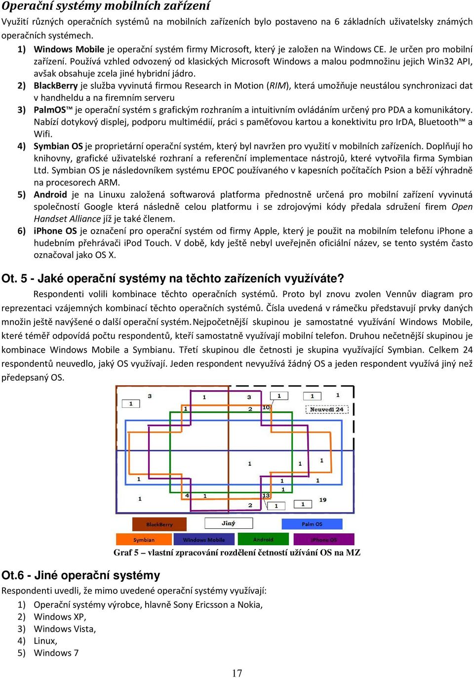 jiné hybridní jádro 2) BlackBerry je služba vyvinutá firmou Research in Motion (RIM), která umožňuje neustálou synchronizaci dat v handheldu a na firemním serveru 3) PalmOS je operační systém s