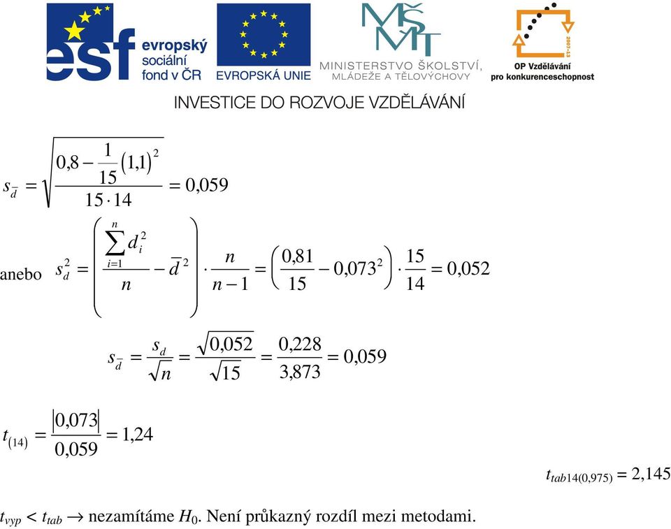 073 t( 4 ), 0 059,, 4 t ta4(0,975),45 t vp < t