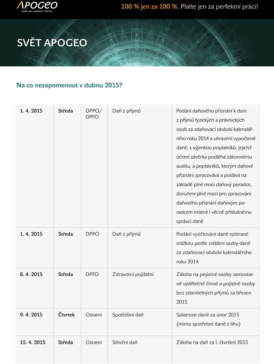 jejichž účetní závěrka podléhá zákonnému auditu, a poplatníků, kterým daňové přiznání zpracovává a podává na základě plné moci daňový poradce, doručení plné moci pro zpracování daňového přiznání