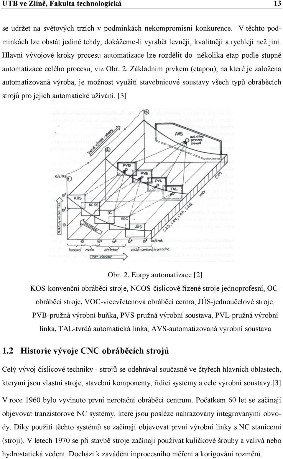 Hlavní vývojové kroky procesu automatizace lze rozdělit do několika etap podle stupně automatizace celého procesu, viz Obr. 2.