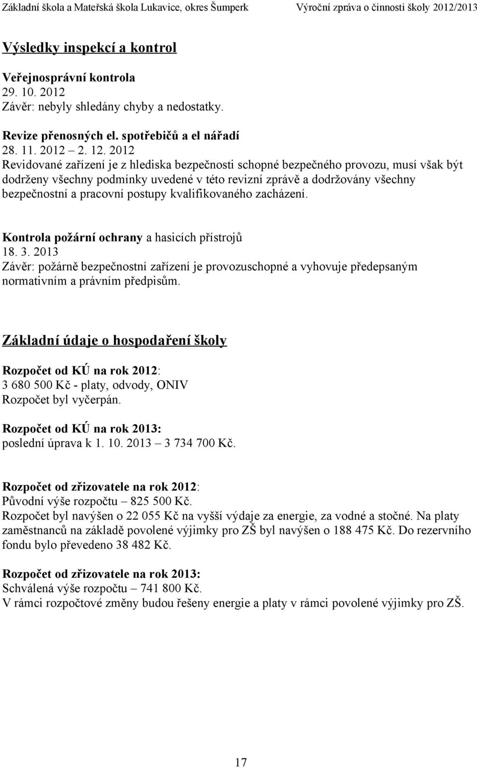 postupy kvalifikovaného zacházení. Kontrola požární ochrany a hasicích přístrojů 18. 3.