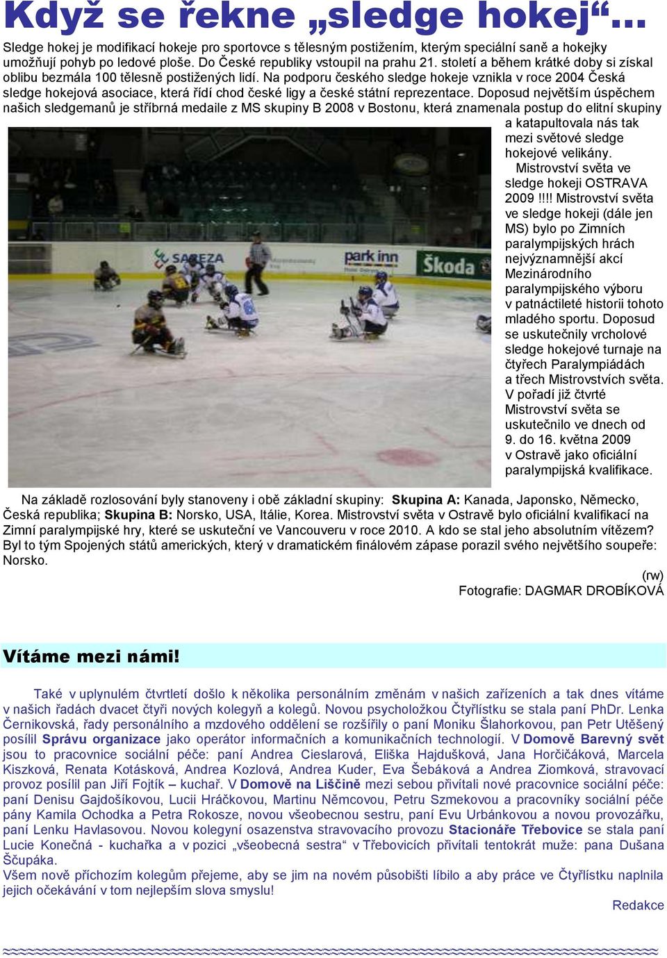 Na podporu českého sledge hokeje vznikla v roce 2004 Česká sledge hokejová asociace, která řídí chod české ligy a české státní reprezentace.