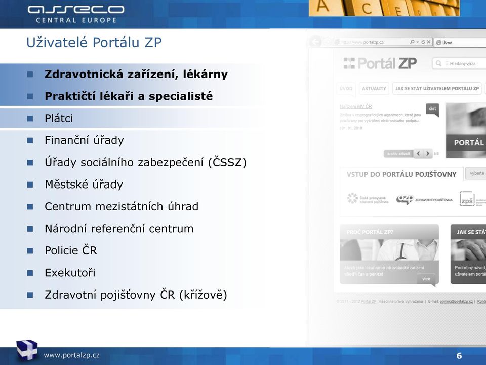 zabezpečení (ČSSZ) Městské úřady Centrum mezistátních úhrad