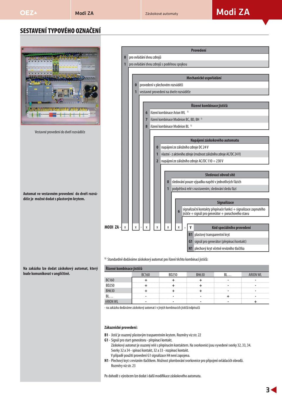 automatu 0 napájení ze záložního zdroje DC V vlastní - z aktivního zdroje (možnost záložního zdroje AC/DC V) napájení ze záložního zdroje AC/DC 0 0 V Automat ve vestavném provedení do dveří rozváděče