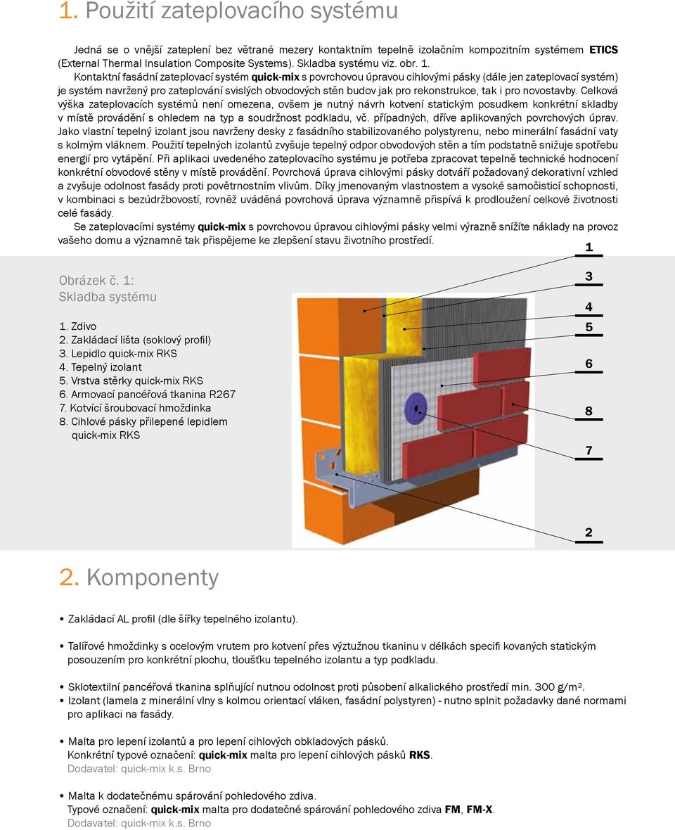 bez větrané Systems). mezery Skladba kontaktním systému tepelně viz. obr. izolačním 1. kompozitním systémem ETICS (External Kontaktní Thermal fasádní Insulation zateplovací Composite systém Systems).