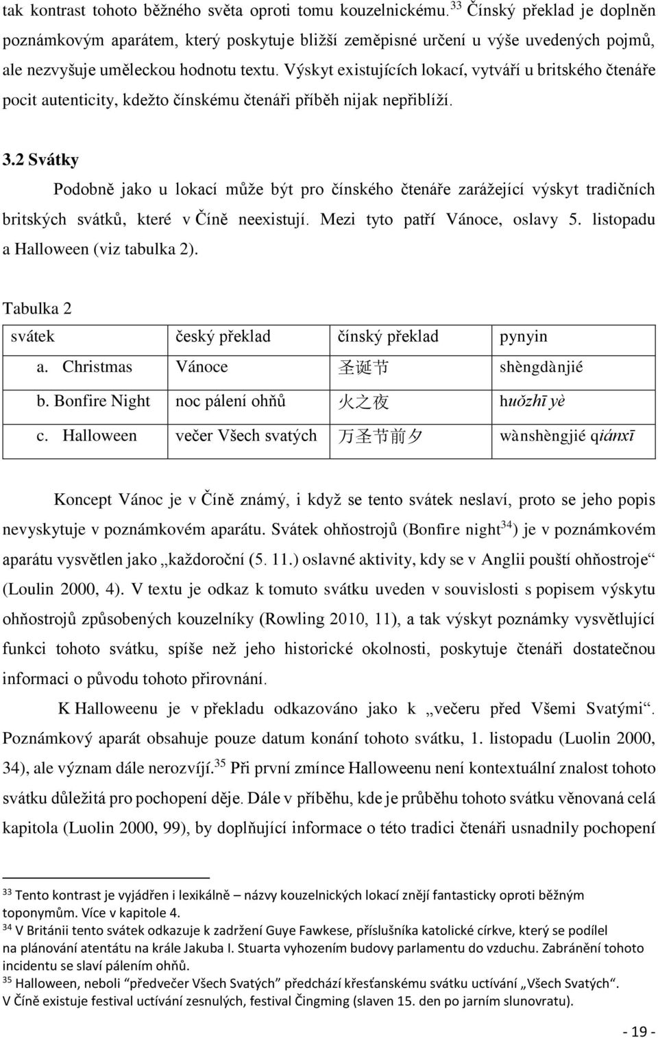 Výskyt existujících lokací, vytváří u britského čtenáře pocit autenticity, kdežto čínskému čtenáři příběh nijak nepřiblíží. 3.