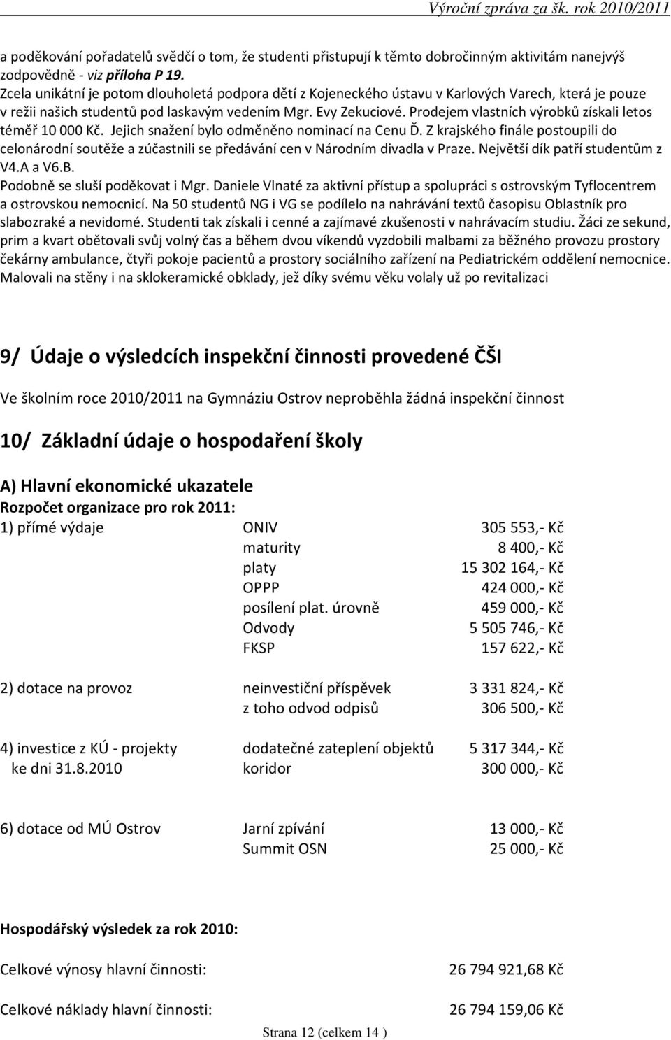 Prodejem vlastních výrobků získali letos téměř 10 000 Kč. Jejich snažení bylo odměněno nominací na Cenu Ď.