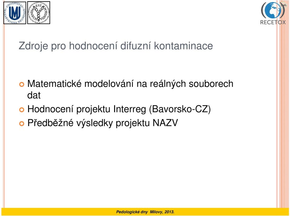 souborech dat Hodnocení projektu