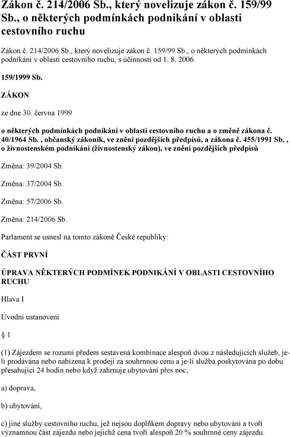 , občanský zákoník, ve znění pozdějších předpisů, a zákona č. 455/1991 Sb., o živnostenském podnikání (živnostenský zákon), ve znění pozdějších předpisů Změna: 39/2004 Sb. Změna: 37/2004 Sb.