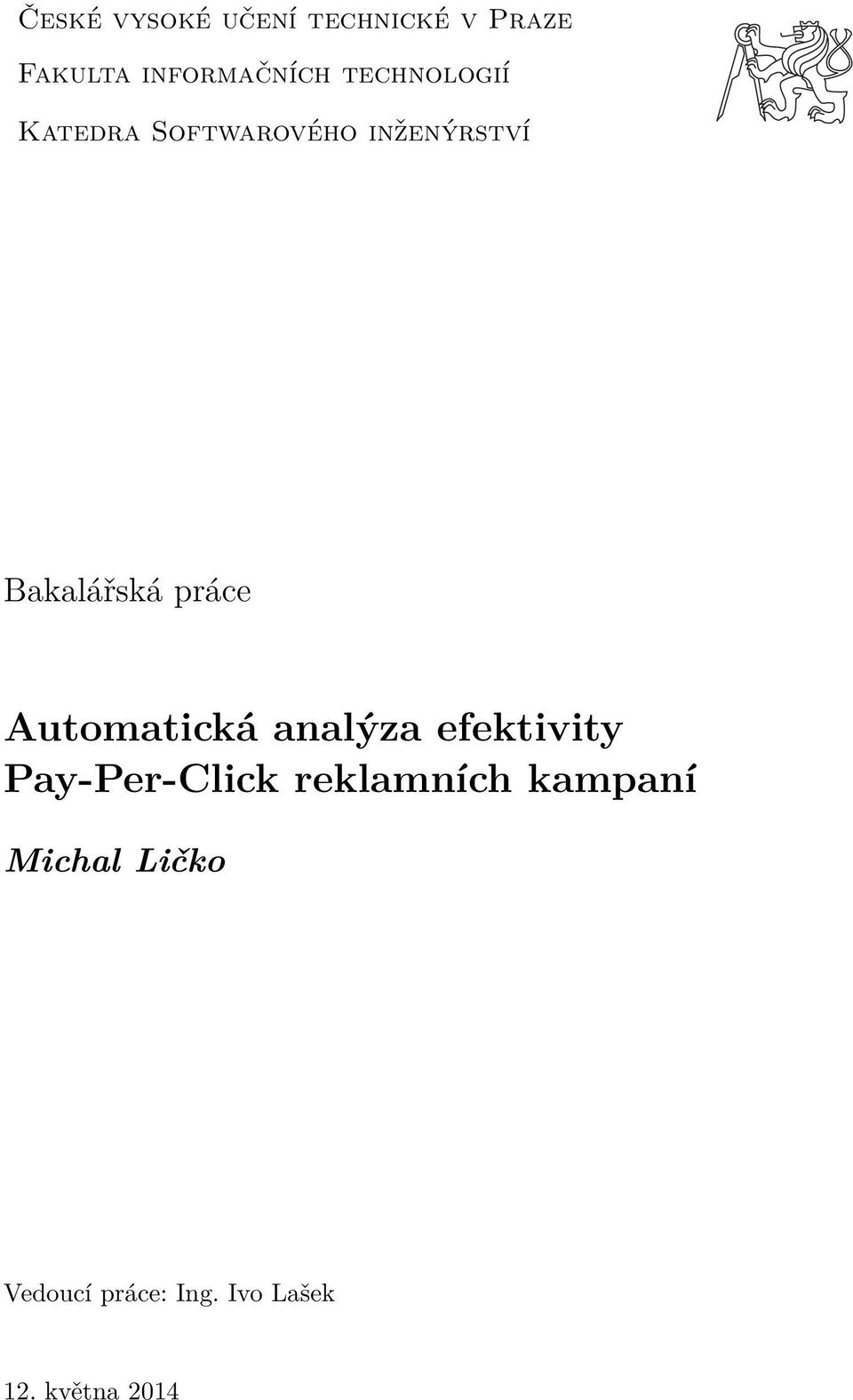 práce Automatická analýza efektivity Pay-Per-Click